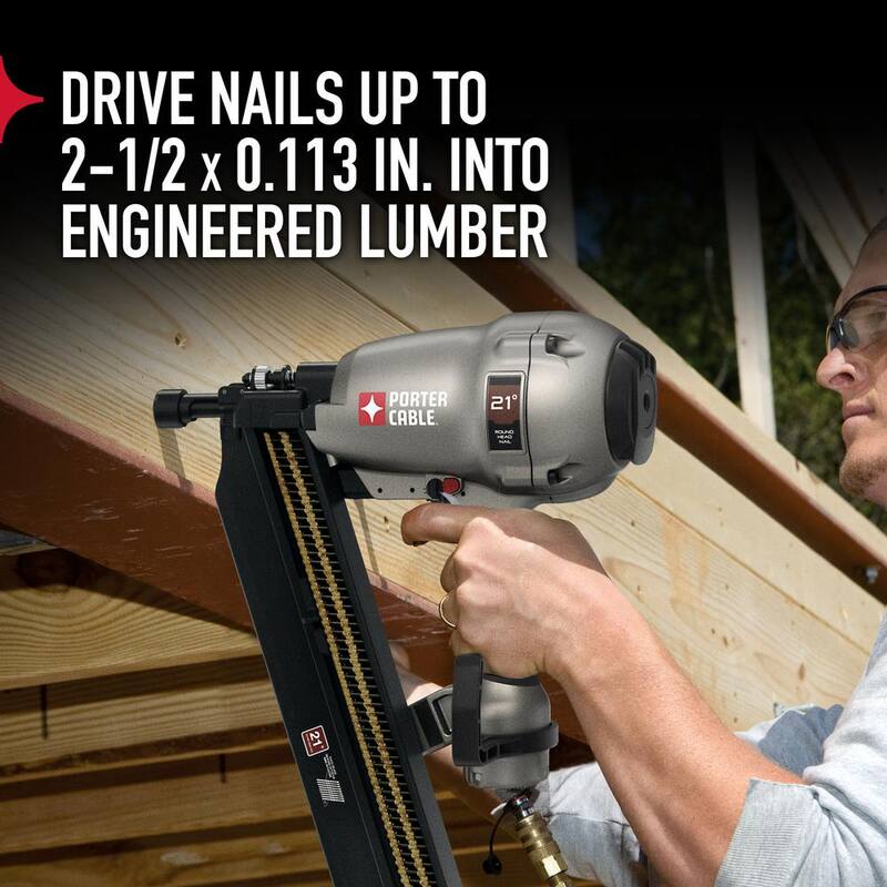 Porter-Cable 6 gal. 150 PSI Portable Electric Air Compressor, 18-Gauge Brad Nailer and 21-Degree 3-1/2 in. Full Round Framing Nailer - PCFP12236FR350B