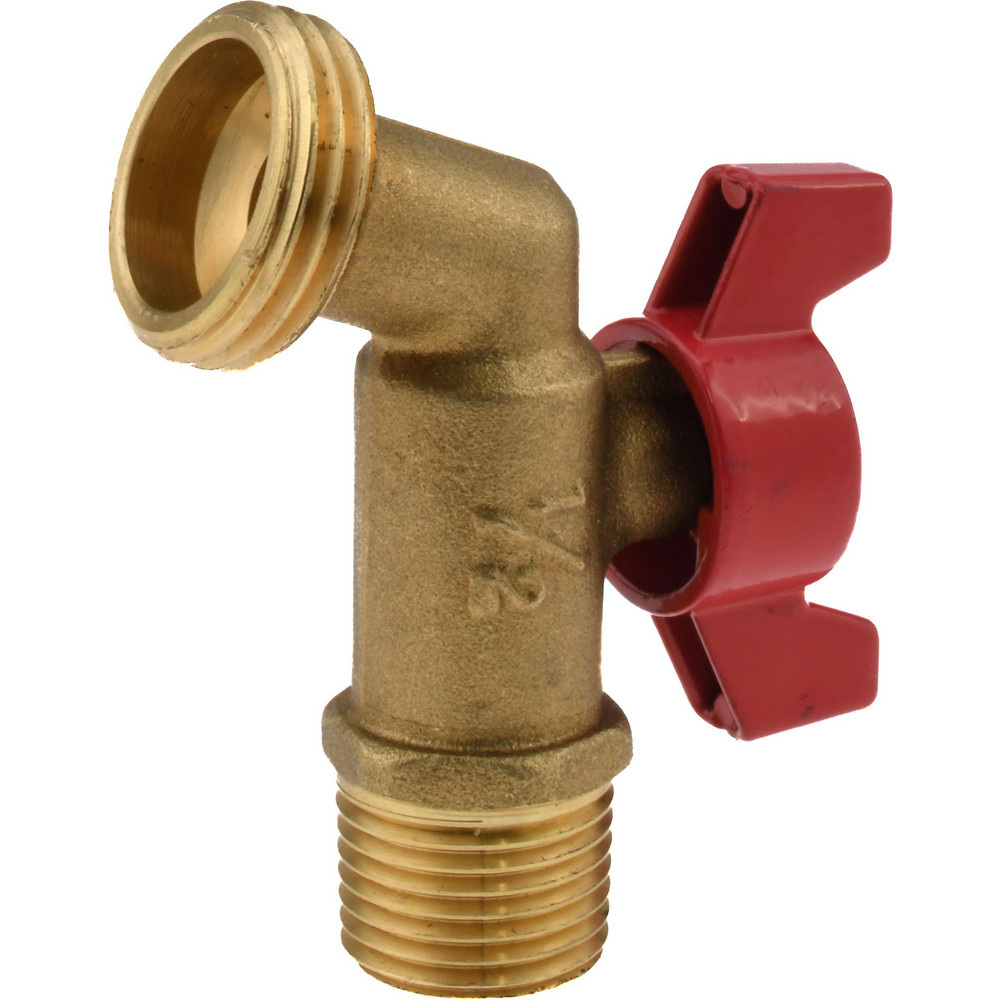 B&K Mueller 3/4" Pipe, 125 psi WOG Rating, Brass Hose Bibb, Stop Valve - 102-434HC