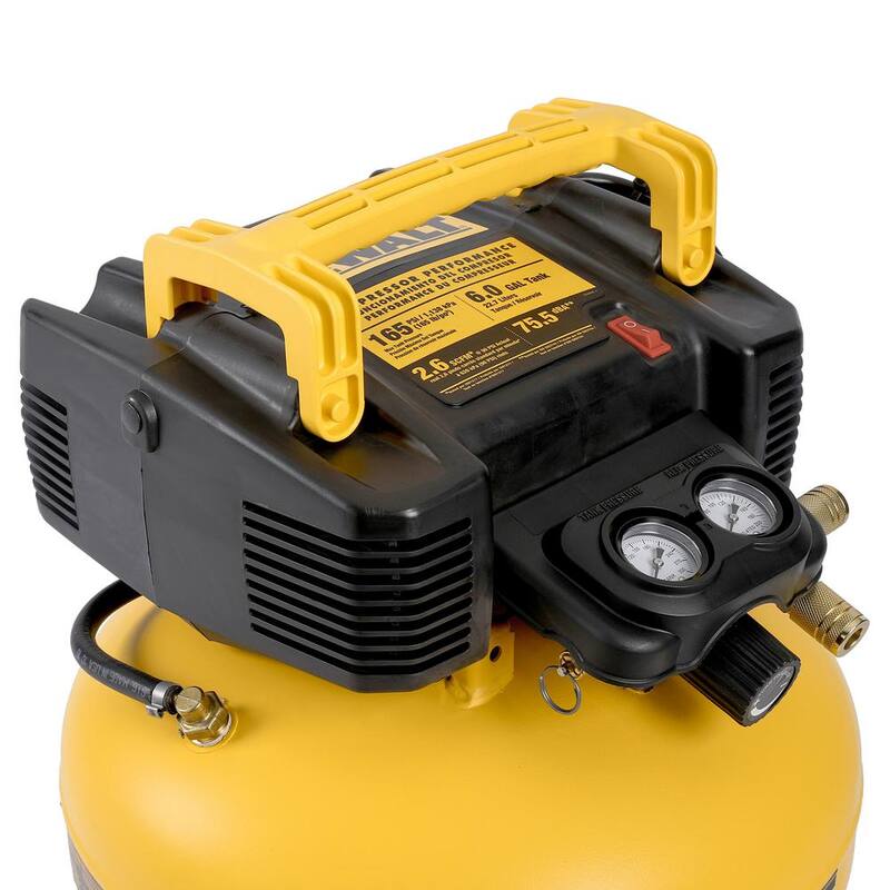 DEWALT 6 Gal. 165 PSI Electric Pancake Air Compressor and Pneumatic 21-Degree Collated Framing Nailer - DWFP55126F83PL