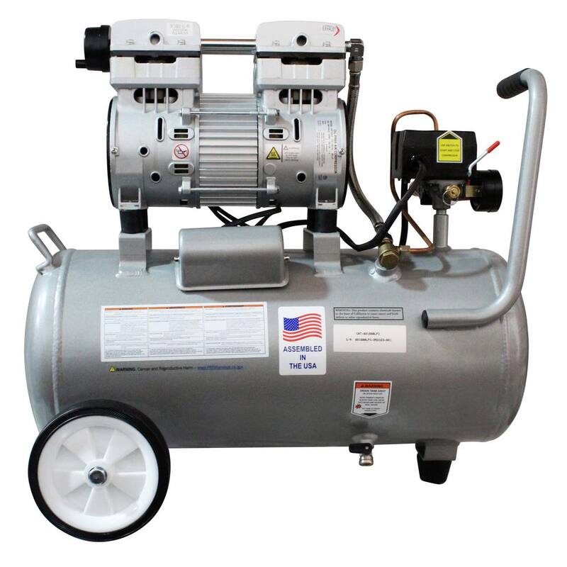 California Air Tools Ultra Quiet and Oil-Free 1.0 HP 8.0 Gal. 120 PSI Electric Aluminum Tank Air Compressor - CAT-8010ALFC