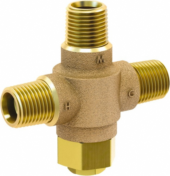Watts 1/2" Pipe Lead Free Brass Water Mixing Valve & Unit - 0559129