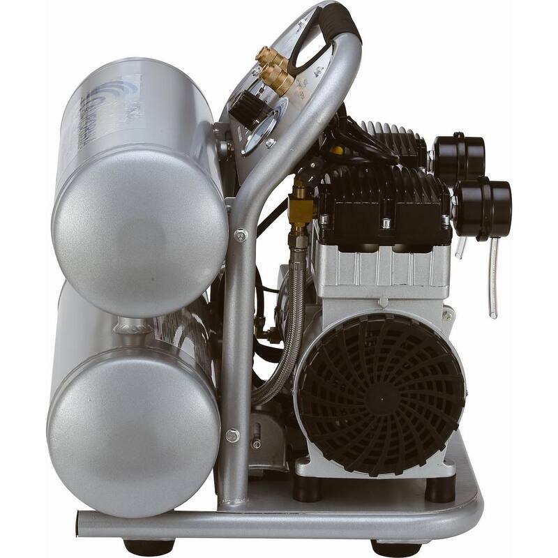 California Air Tools 4620AC-22060 Ultra Quiet and Oil-Free 2.0 Hp, 4.0 Gal. Aluminum Twin Tank Electric Portable Air Compress - 4620AC-22060