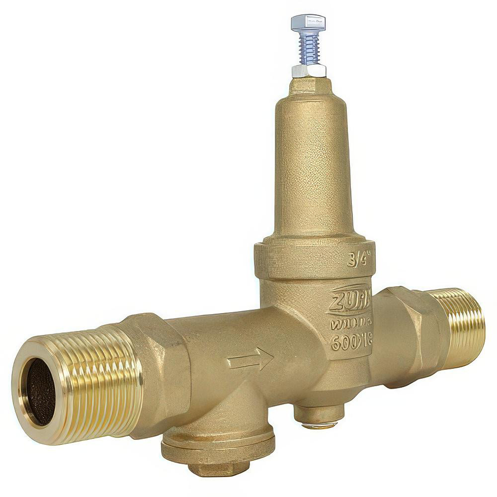 Zurn Pressure Reducing Valves: Pipe Size: 0.75; End Connection: Male Meter x Male Meter; Body Material: Bronze - 34-600XL3DM