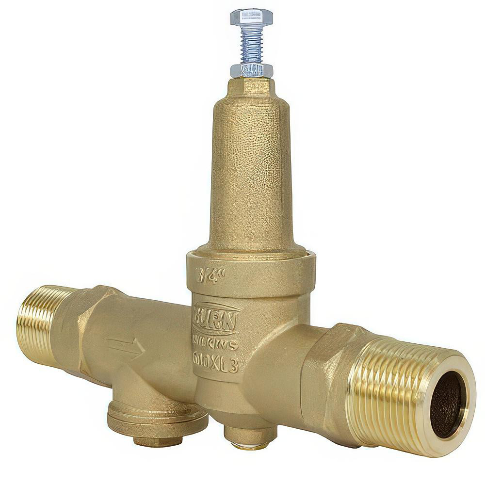 Zurn Pressure Reducing Valves: Pipe Size: 0.75; End Connection: Male Meter x Male Meter; Body Material: Bronze - 34-600XL3DM