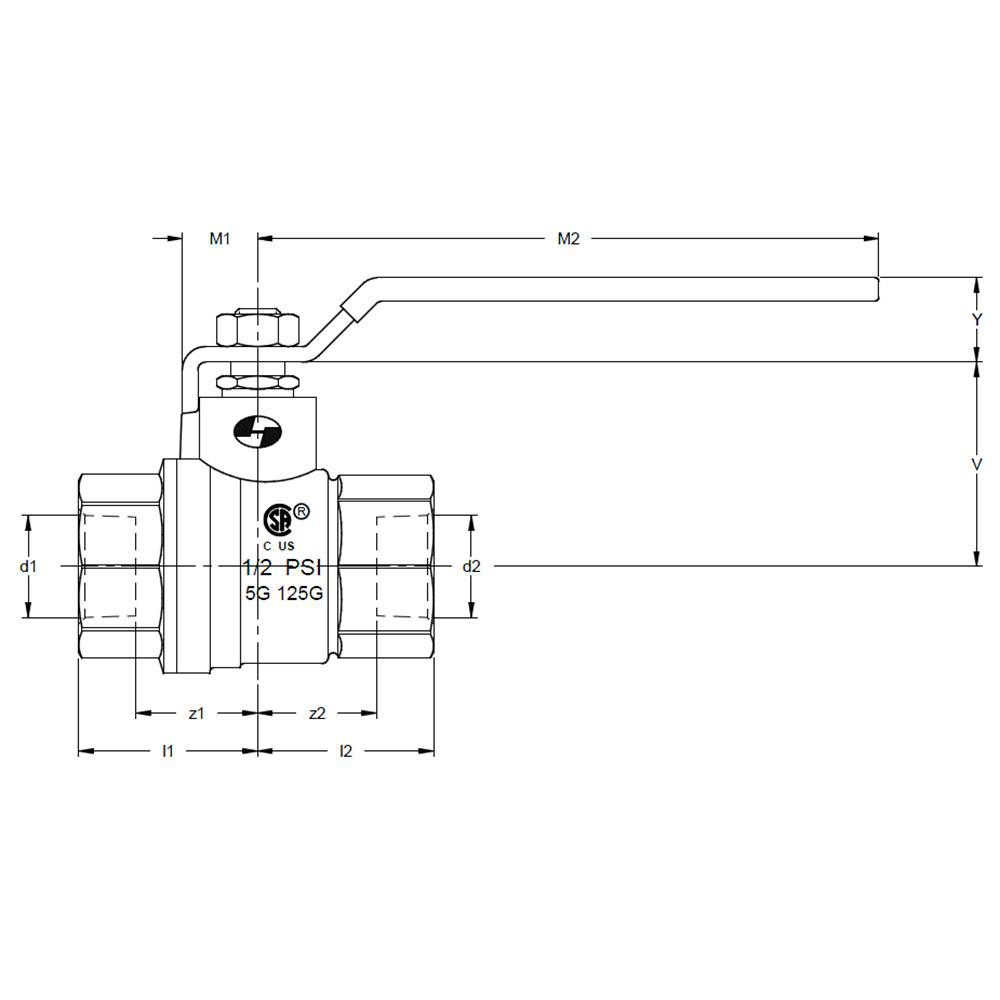 Apollo® Manual Ball Valve: 3" Pipe, Full Port, Forged Brass - 94A10001