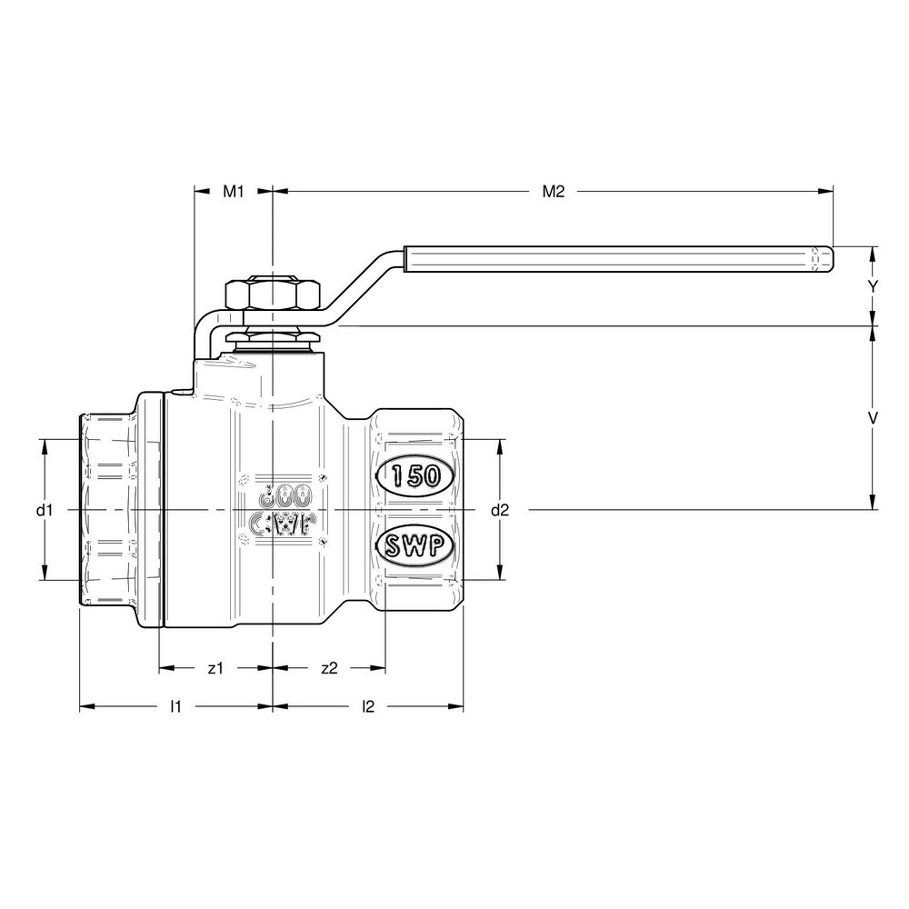Apollo® Manual Ball Valve: 1-1/2" Pipe, Full Port, Bronze - 77C10701A