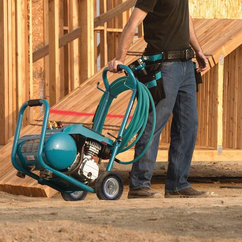 Makita 5.2 Gal. 3.0 HP Electric Single Tank Air Compressor with 3-1/2 in. 21-Degree Pneumatic Full Round Framing Nailer - MAC5200-AN924