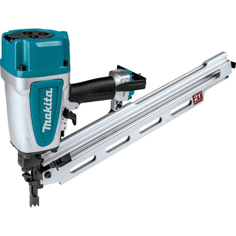 Makita 5.2 Gal. 3.0 HP Electric Single Tank Air Compressor with 3-1/2 in. 21-Degree Pneumatic Full Round Framing Nailer - MAC5200-AN924