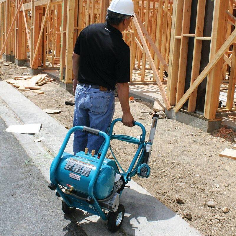 Makita 5.2 Gal. 3.0 HP Electric Single Tank Air Compressor with 3-1/2 in. 21-Degree Pneumatic Full Round Framing Nailer - MAC5200-AN924