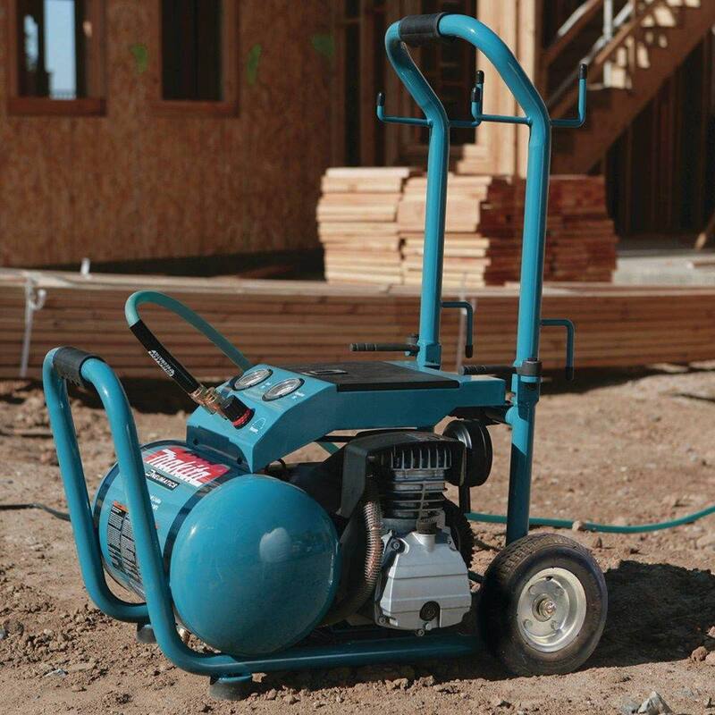 Makita 5.2 Gal. 3.0 HP Electric Single Tank Air Compressor with 3-1/2 in. 21-Degree Pneumatic Full Round Framing Nailer - MAC5200-AN924