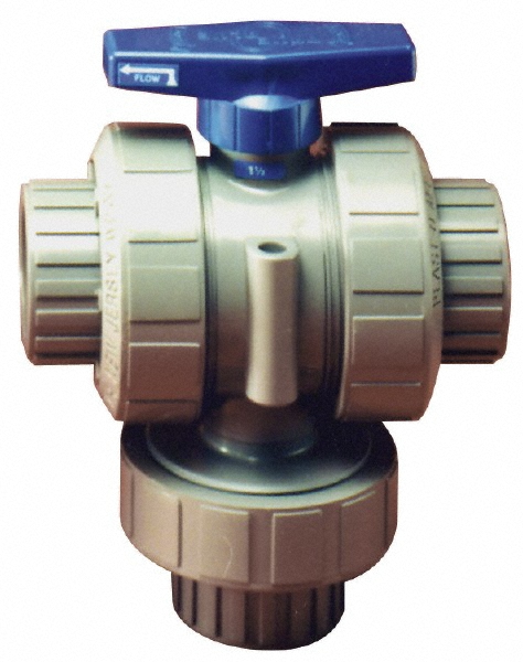 Plast-O-Matic True Union Manual Ball Valve: 2" Pipe - TMBV200VT-CP
