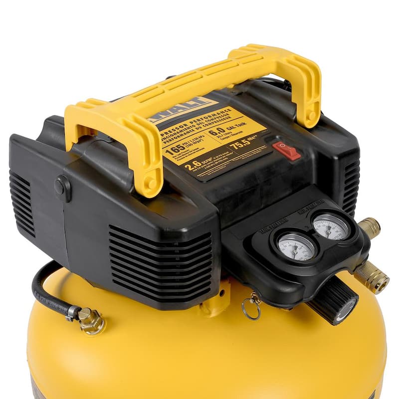 DEWALT 6 Gal. 165 PSI Portable Electric Air Compressor and 18-Gauge Pneumatic 1/4 in. Crown Stapler - DWFP55126wcs