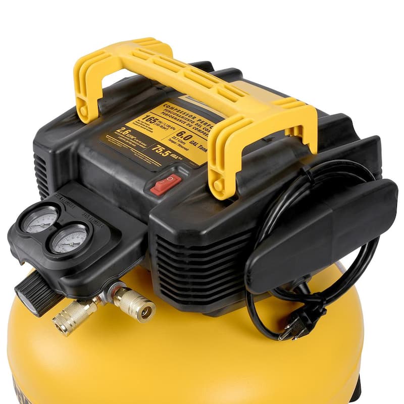 DEWALT 6 Gal. 165 PSI Portable Electric Air Compressor and 18-Gauge Pneumatic 1/4 in. Crown Stapler - DWFP55126wcs