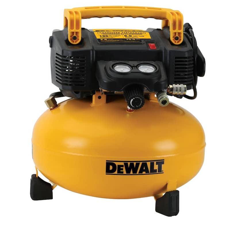 DEWALT 6 Gal. 165 PSI Portable Electric Air Compressor and 18-Gauge Pneumatic 1/4 in. Crown Stapler - DWFP55126wcs