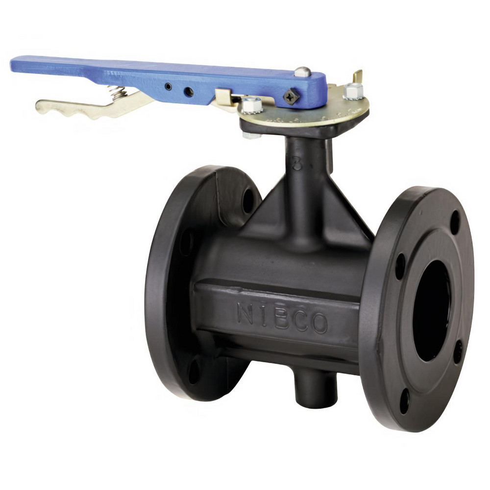NIBCO Manual Flanged with Flared Ends (PN10) Butterfly Valve: 4" Pipe, Gear Handle - NLFT55H