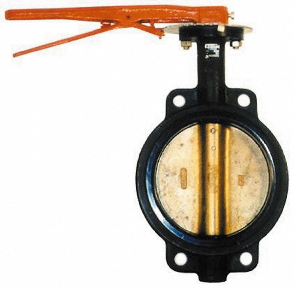 NIBCO Manual Wafer Butterfly Valve: 6" Pipe, Lever Handle - NLJ120K