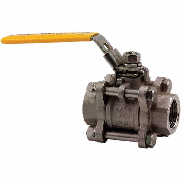 Merit Brass 3-Piece Manual Ball Valve: 2" Pipe, Full Port - KV310FP-32