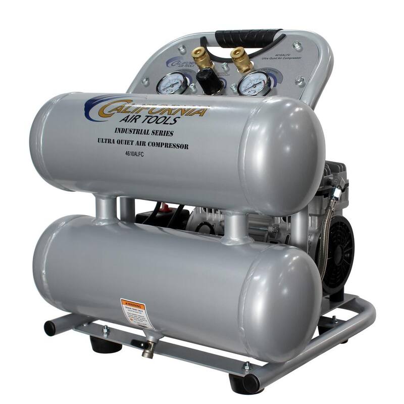 California Air Tools 4.6-Gal. 1 HP Ultra Quiet Oil-Free and Lightweight Electric Air Compressor - 4610ALFC