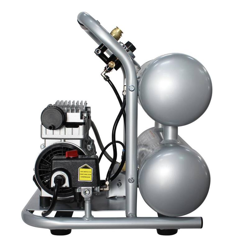 California Air Tools 4.6-Gal. 1 HP Ultra Quiet Oil-Free and Lightweight Electric Air Compressor - 4610ALFC