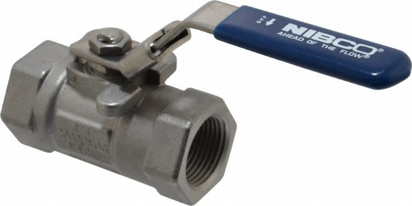 NIBCO Standard Manual Ball Valve: 3/4" Pipe, Reduced Port - NL940V8