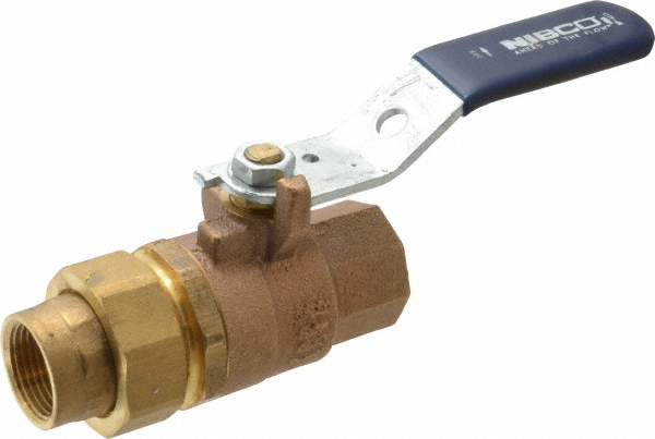 NIBCO Single Union Ends Manual Ball Valve: 3/4" Pipe, Full Port - NL95F08