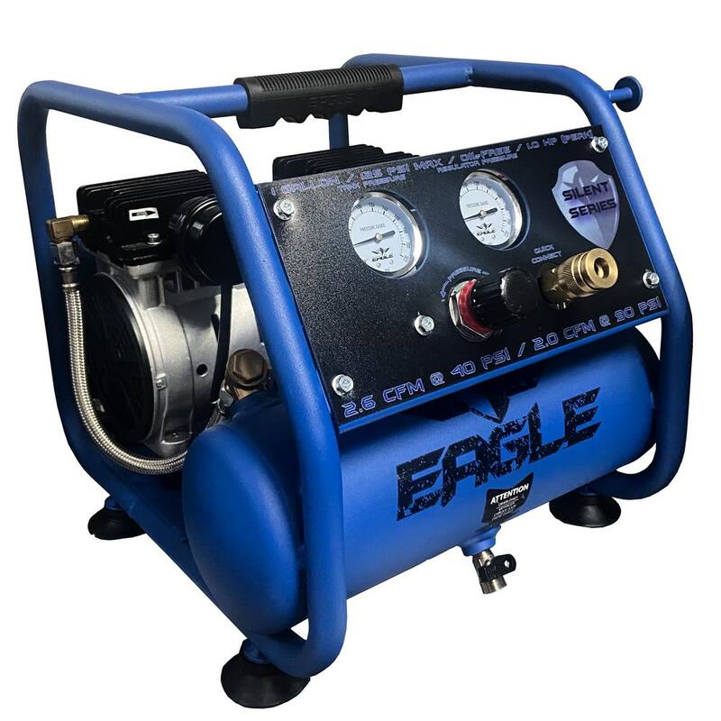 Eagle Silent 1 Gal. 115-Volt Co Electric 1 HP Oil Free Air Compressor - EA-3000