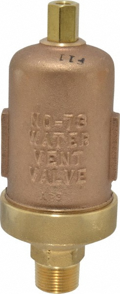 Hoffman Speciality 3/4" NPT Inlet, 1/2" NPT Outlet, 250 Max psi, Cast Iron Water Vent - 401494