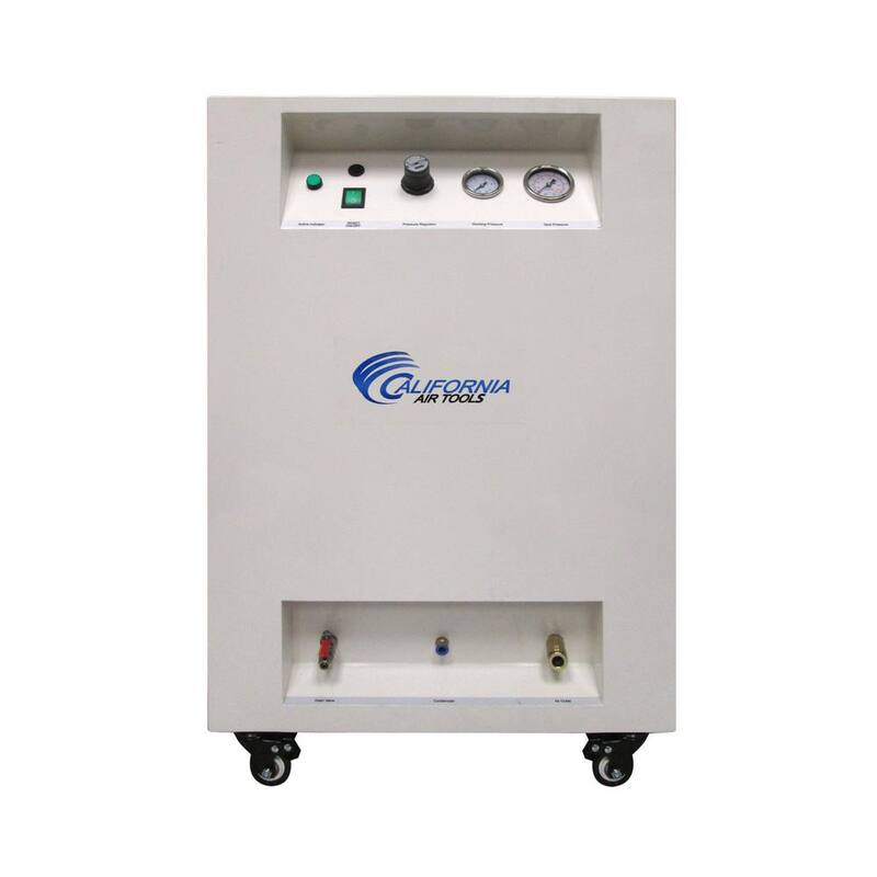 California Air Tools 10 Gal. 2.0 HP Ultra Quiet and Oil-Free Electric Air Compressor with Soundproof Cabinet and Auto Drain Valve - CAT-10020SPCAD