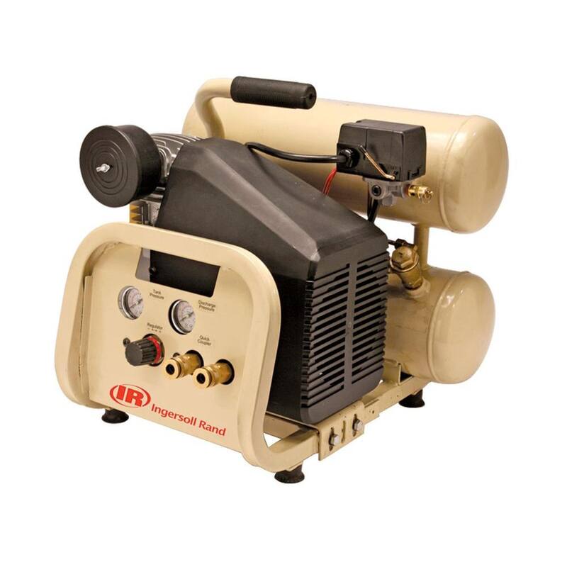 Ingersoll Rand Reciprocating 4 Gal. 2 HP Portable Electric Twin Stack Air Compressor - P1IU-A9