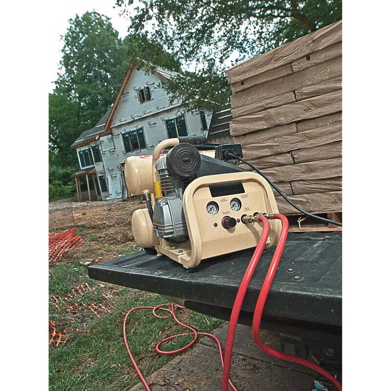 Ingersoll Rand Reciprocating 4 Gal. 2 HP Portable Electric Twin Stack Air Compressor - P1IU-A9