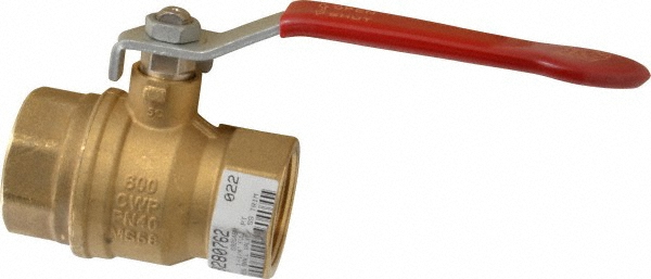 Value Collection 1-Way Manual Ball Valve: 1-1/4" Pipe, Full Port - S92G48R