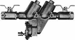 Conbraco 1/2 Thread, 175 psi WOG Rating, Bronze Dual Check Backflow Preventer Valve - 4ALF4A33AM
