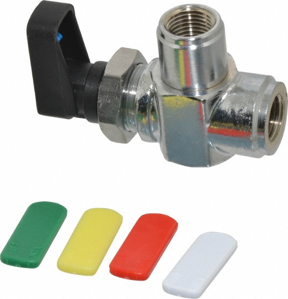 Aignep USA Standard Manual Ball Valve: 1/8" Pipe, Full Port - 86720-02