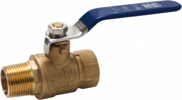 Midwest Control Full Port Manual Ball Valve: 3/4" Pipe, Full Port - MBB-75NL