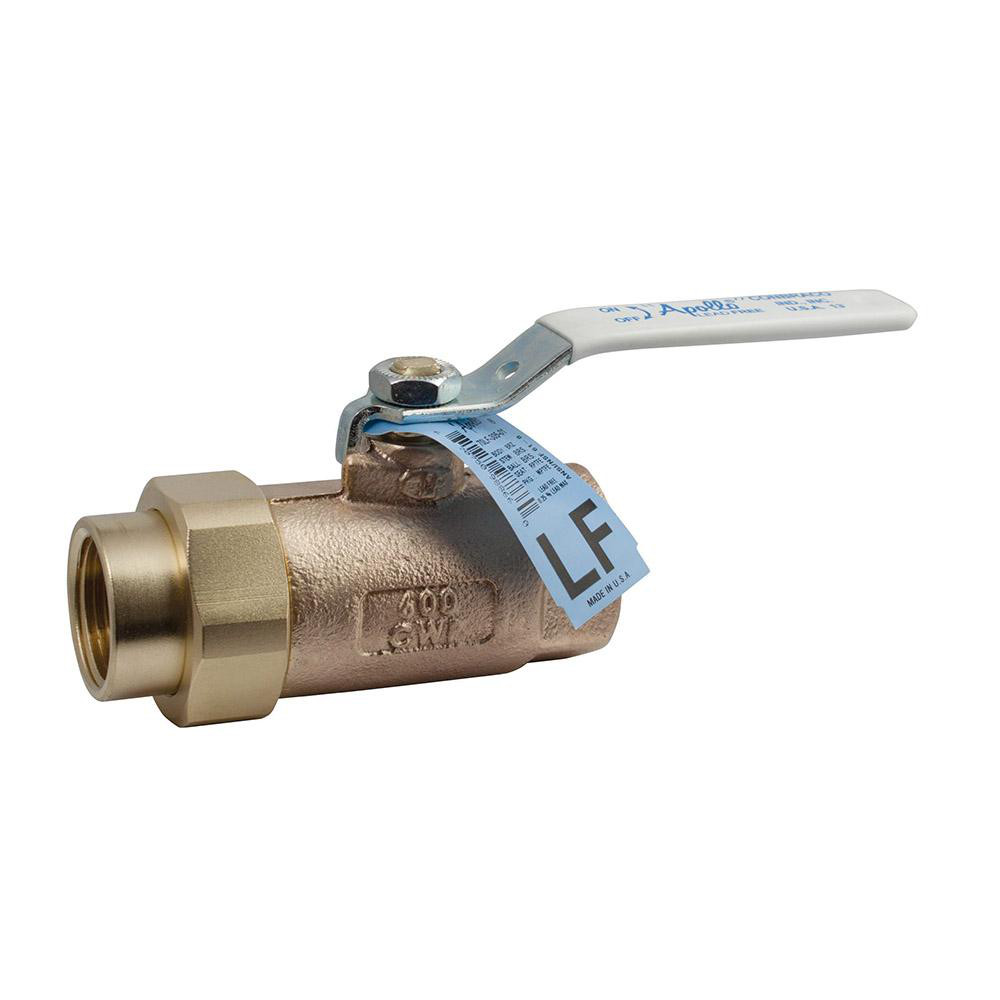 Conbraco Single Union Ends Manual Ball Valve: 1-1/4" Pipe, Standard Port - 70LF30601