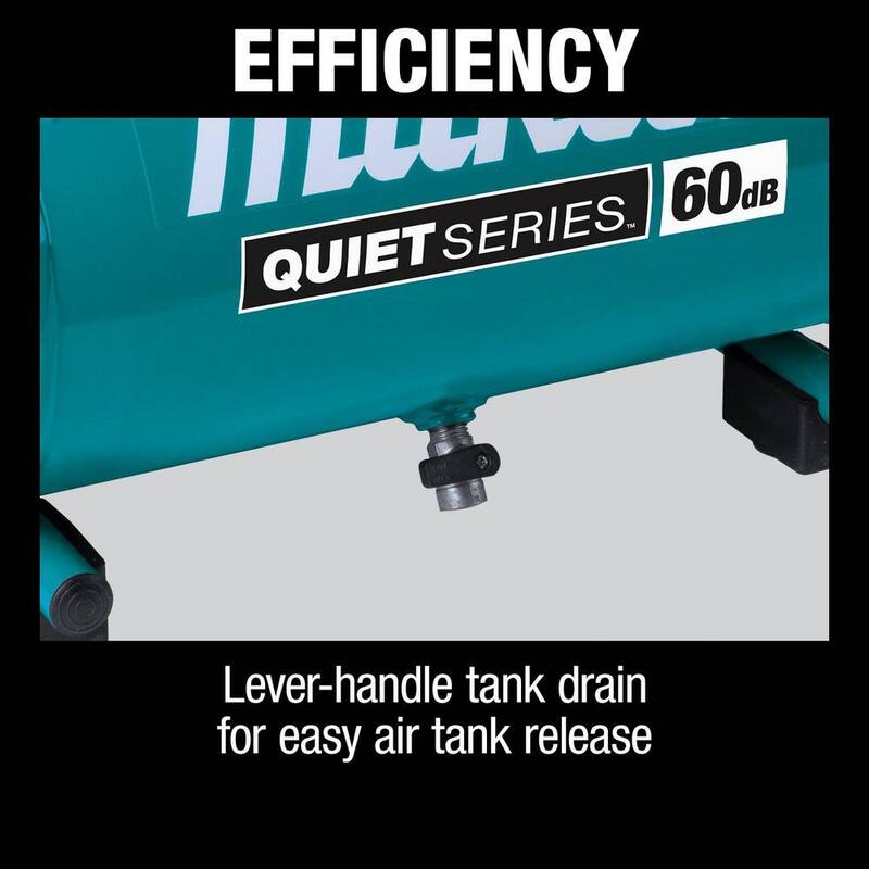 Makita Quiet Series 2 Gal. 1 HP Oil-Free Electric Air Compressor with Pneumatic 15-Gauge, 2-1/2 in. Angled Finish Nailer - MAC210Q-AF635