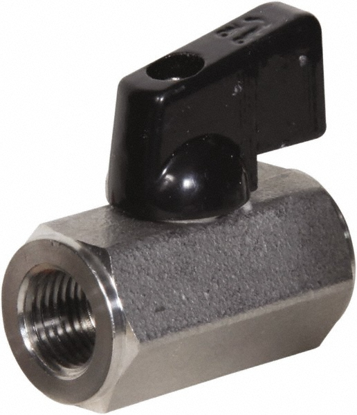 Midwest Control Miniature Manual Ball Valve: 1/2" Pipe, Reduced Port - MSFF-50