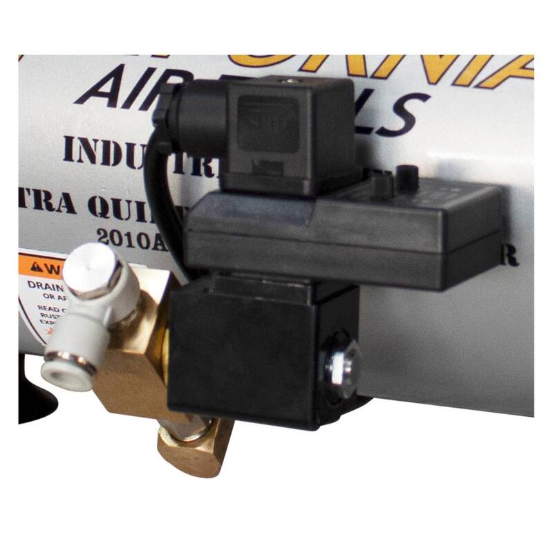 California Air Tools 2010ALFCAD Ultra Quiet Oil-Free 1.0 Hp 2.0 Gal. 125 PSI Aluminum Tank Electric Air Compressor with Automatic Drain Valve - CAT-2010ALFCAD