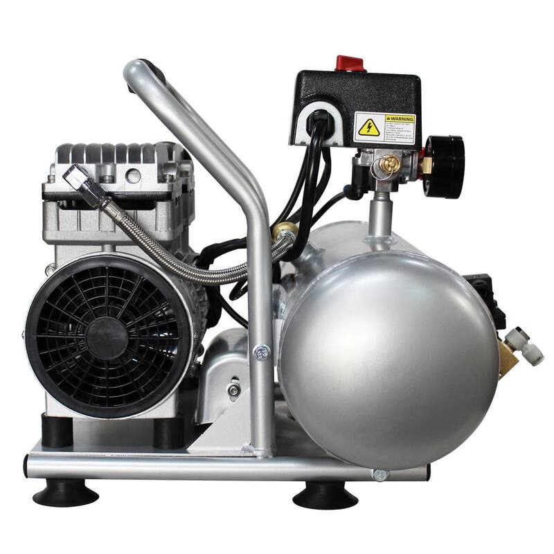 California Air Tools 2010ALFCAD Ultra Quiet Oil-Free 1.0 Hp 2.0 Gal. 125 PSI Aluminum Tank Electric Air Compressor with Automatic Drain Valve - CAT-2010ALFCAD