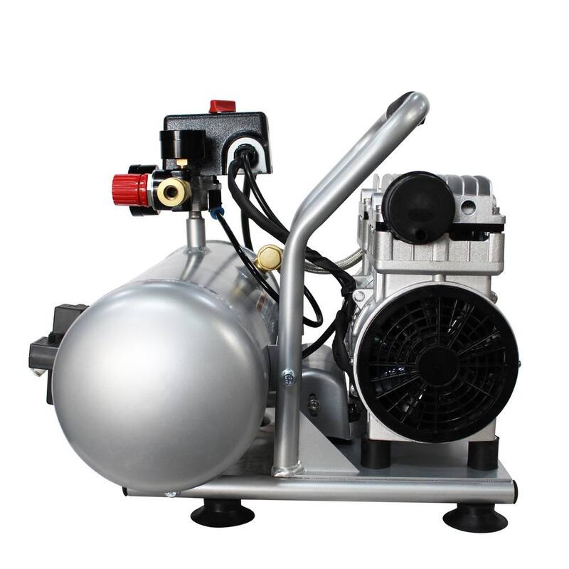 California Air Tools 2010ALFCAD Ultra Quiet Oil-Free 1.0 Hp 2.0 Gal. 125 PSI Aluminum Tank Electric Air Compressor with Automatic Drain Valve - CAT-2010ALFCAD