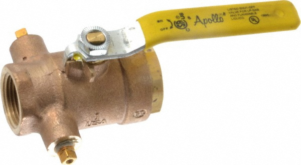 B&K Mueller Manual Ball Valve: 1/2" Pipe, Full Port - 110-223HN