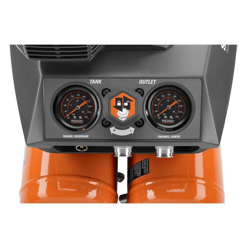 RIDGID 4.5 Gal. Portable Electric Strong Start Air Compressor with 21° 3-1/2 in. Round-Head Framing Nailer - OF45200-350RHF