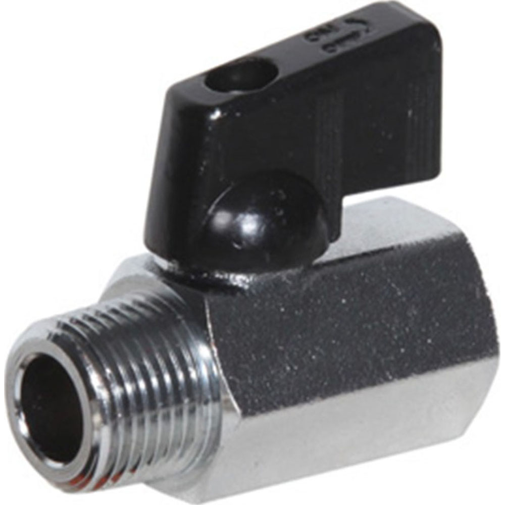 Midwest Control Miniature Manual Ball Valve: 3/8" Pipe, Full Port, Brass - DCMV-38