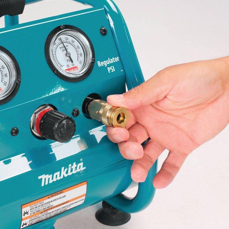 Makita 1 Gal. 125 PSI Portable Electric Compact Air Compressor with Pneumatic 2 in. 18-Gauge Brad Nailer - AC001-AF506