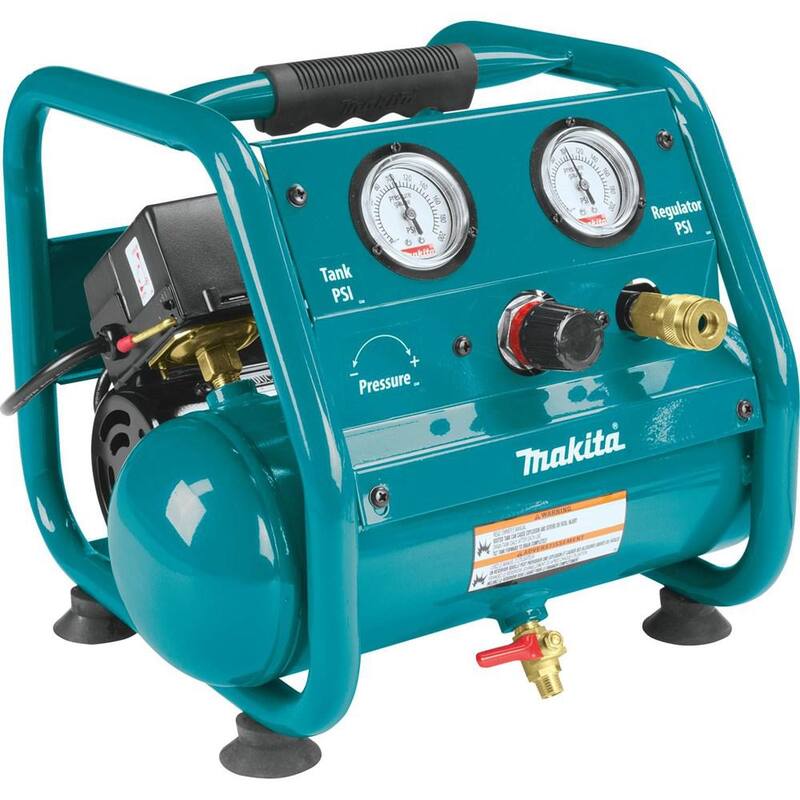 Makita 1 Gal. 125 PSI Portable Electric Compact Air Compressor with Pneumatic 2 in. 18-Gauge Brad Nailer - AC001-AF506