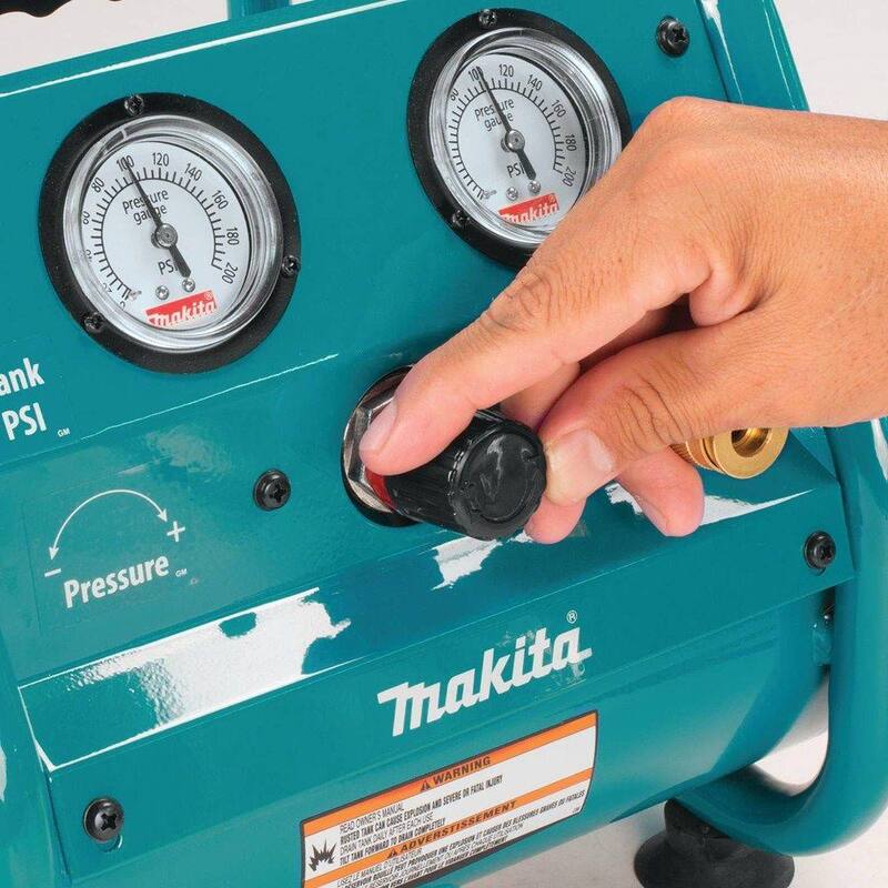 Makita 1 Gal. 125 PSI Portable Electric Compact Air Compressor with Pneumatic 2 in. 18-Gauge Brad Nailer - AC001-AF506