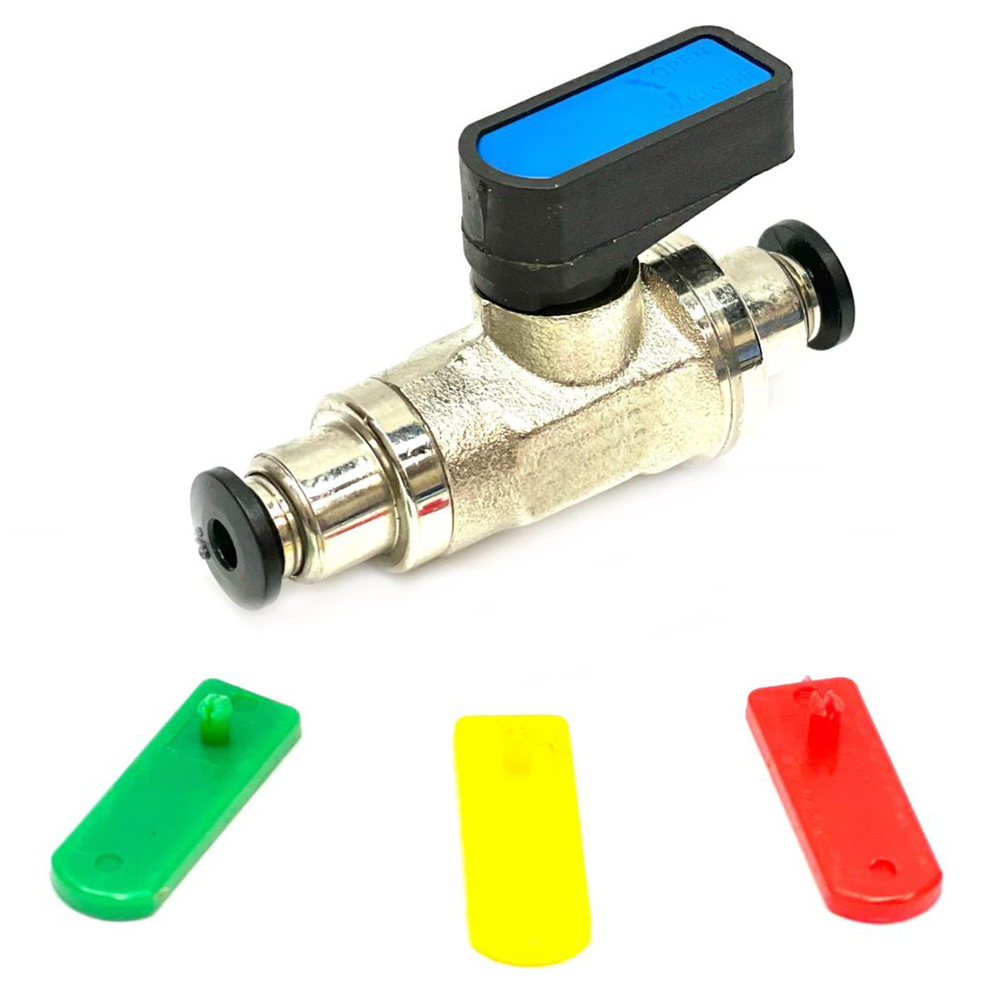 Midwest Control Miniature Manual Ball Valve: Full Port, Brass - MVFP-18TTHS