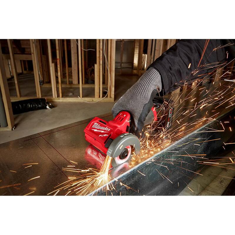 Milwaukee M18 FUEL Brushless Cordless 2 Gal. Electric Compact Quiet Air Compressor w/M12 FUEL Brushless Cordless 3 in. Cut Off Saw - 2840-20-2522-20
