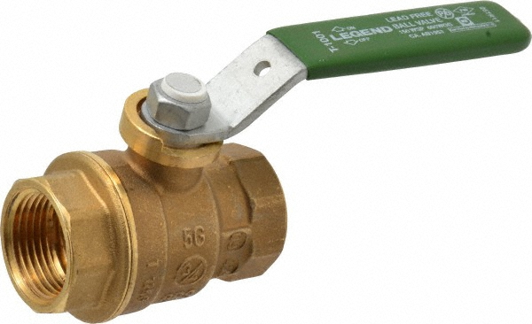 B&K Mueller 2-Way Manual Ball Valve: 1" Pipe, Full Port - 107-135-NP