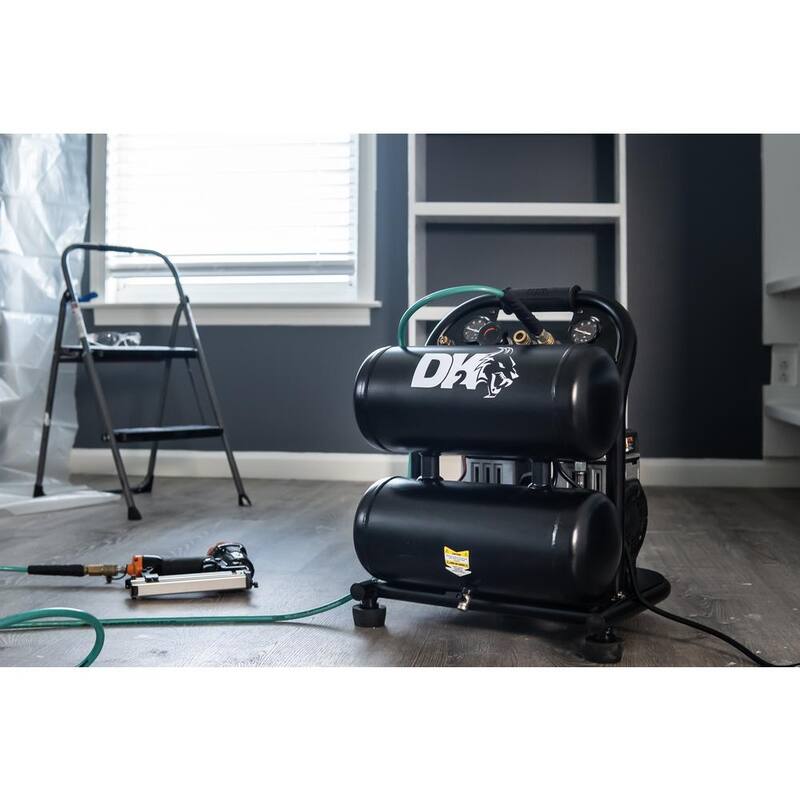 DK2 4 Gal. 125 PSI Portable Silent Electric Air Compressor - AC04G